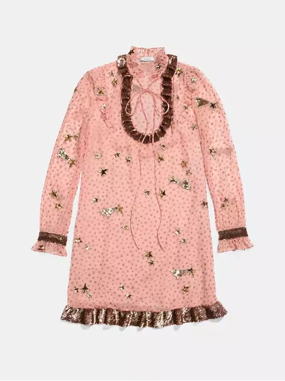 Coach Embellished Outerspace Print Dress- size 0